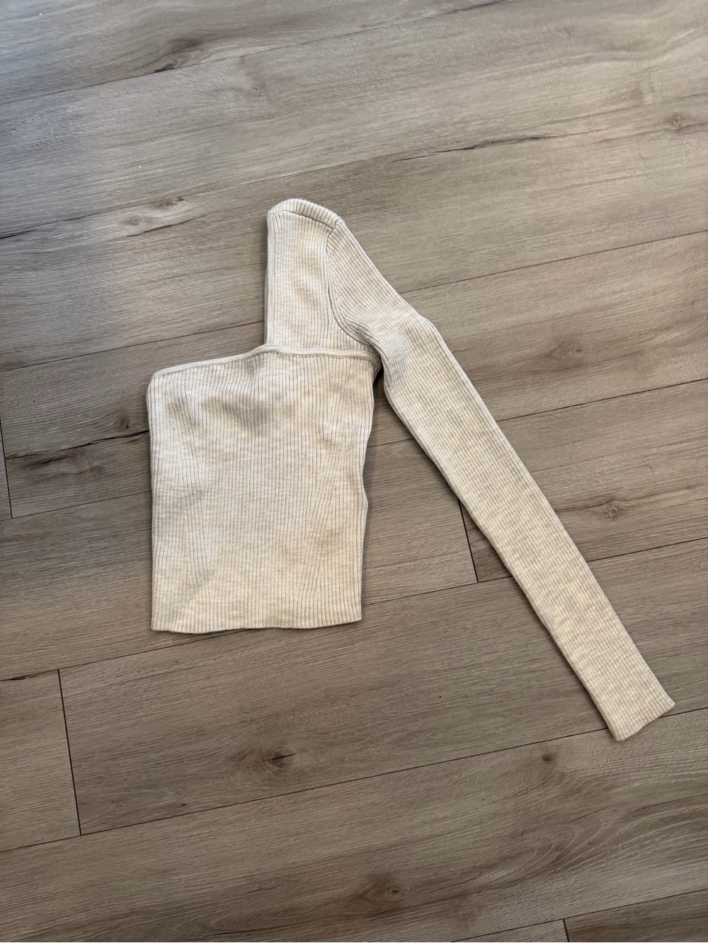 Abercrombie One-Shoulder Ribbed Knit Sweater Top